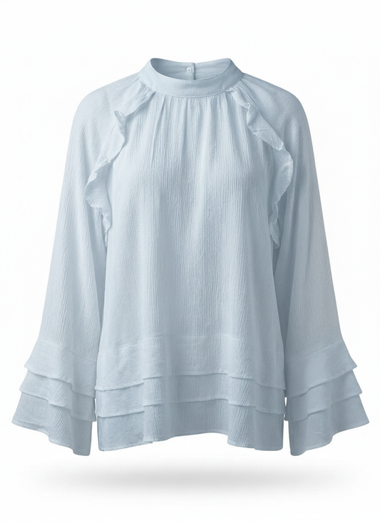 Flora Blouse - Baby Blue