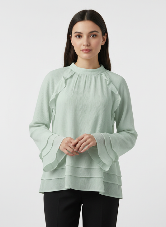 Flora Blouse - Mint Green