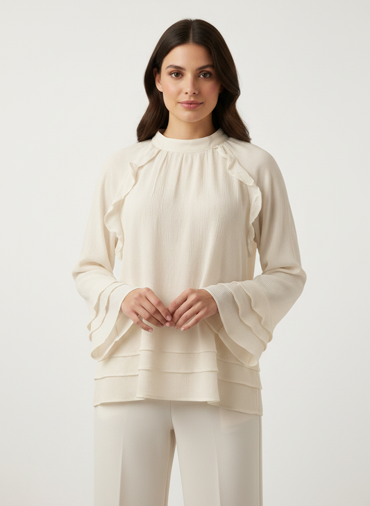 Flora Blouse - Beige