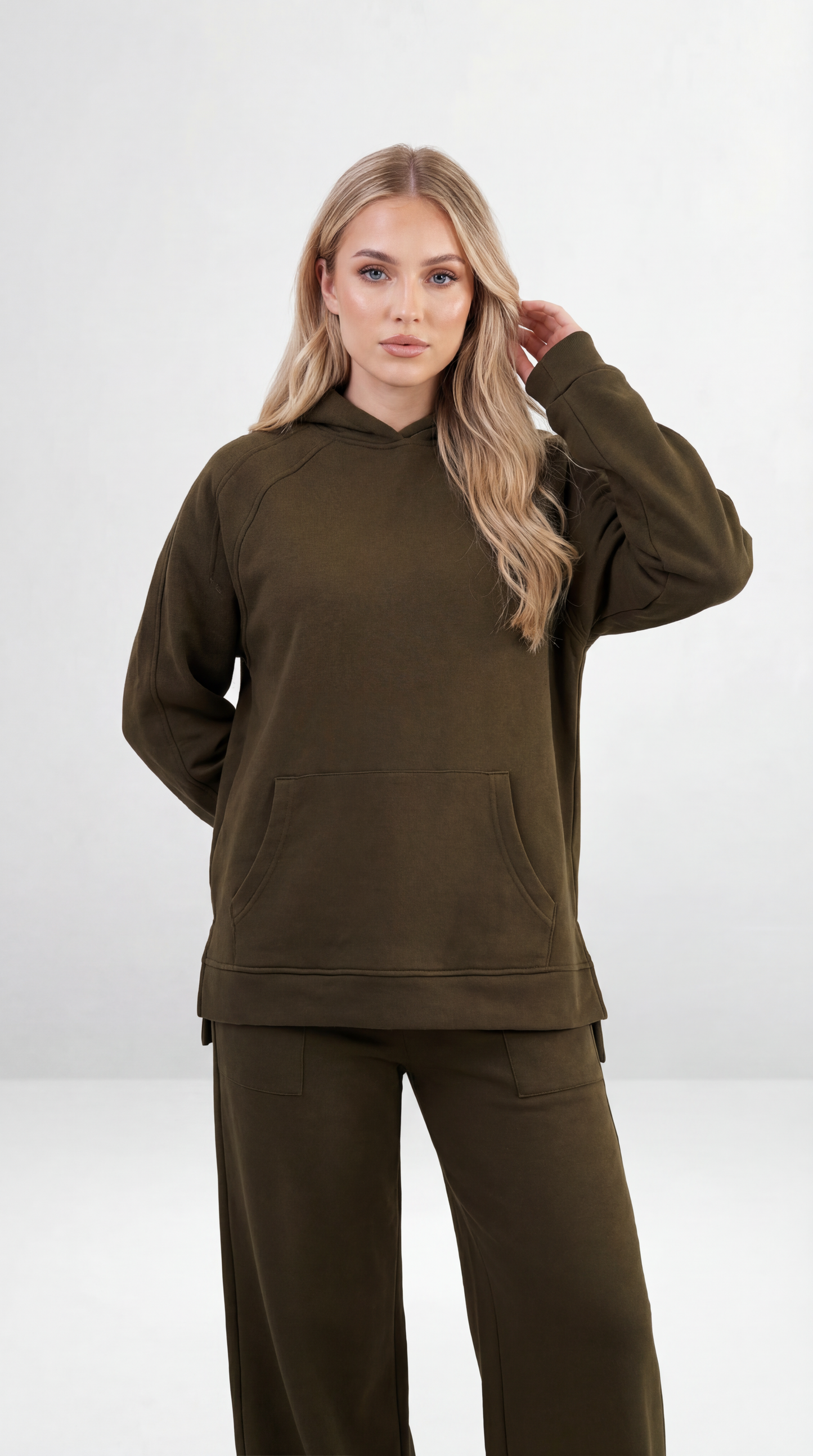 Essential Hoodie Set – Dark Olive