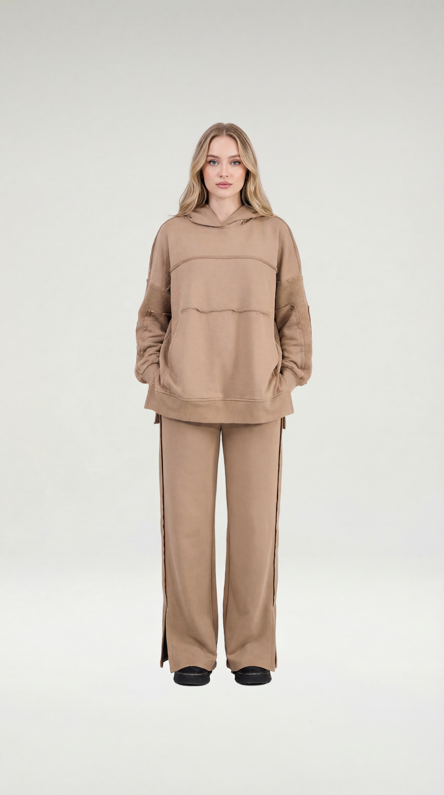 Oversized Hoodie Set – Beige