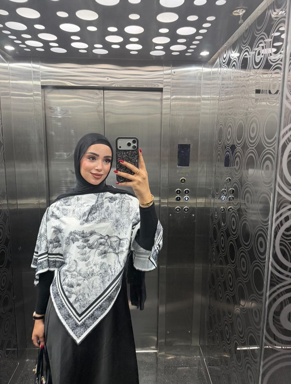 Dior scarf top-black
