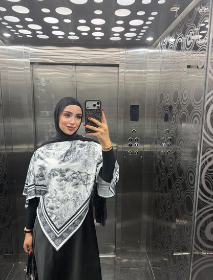 Dior scarf top-black