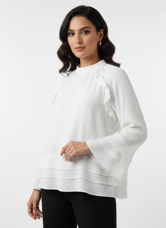 Flora Blouse - White