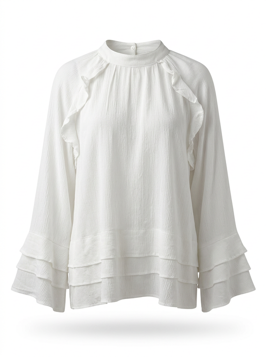 Flora Blouse - White