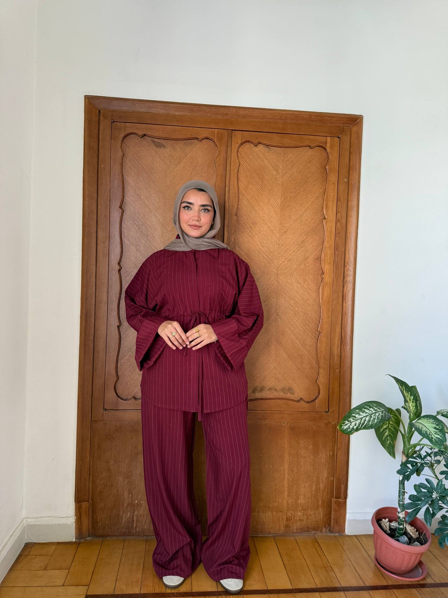 Flow Stripes Set_burgundy
