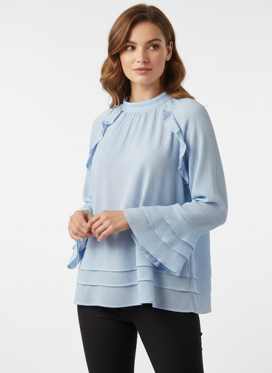 Flora Blouse - Baby Blue