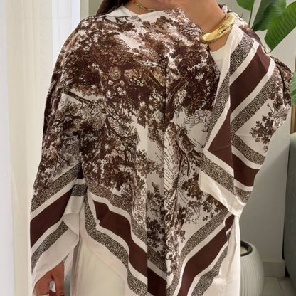 Dior scarf top- Brown