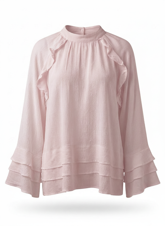 Flora Blouse - Blush Pink