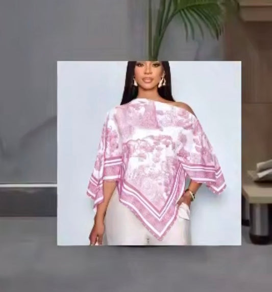 Dior scarf top-pink