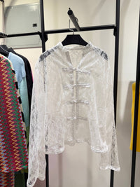Dantel blouse-Full white
