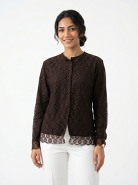 Classic Dantel Blouse Brown