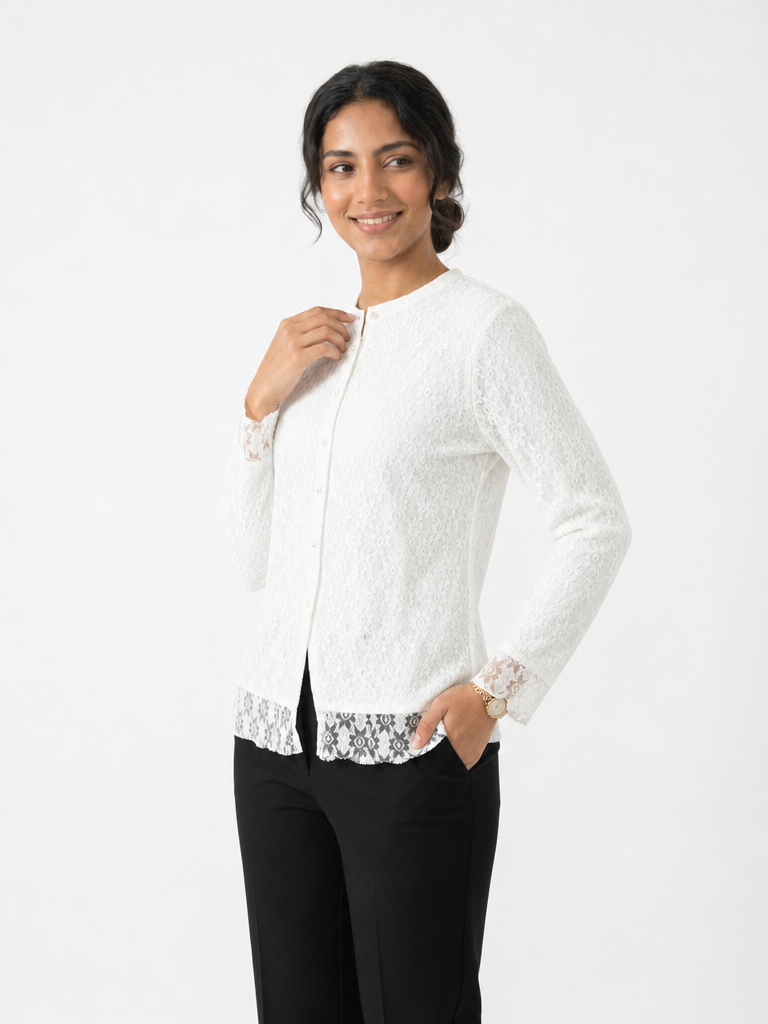 Classic Dantel Blouse white