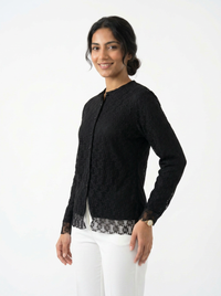 Classic Dantel Blouse Black