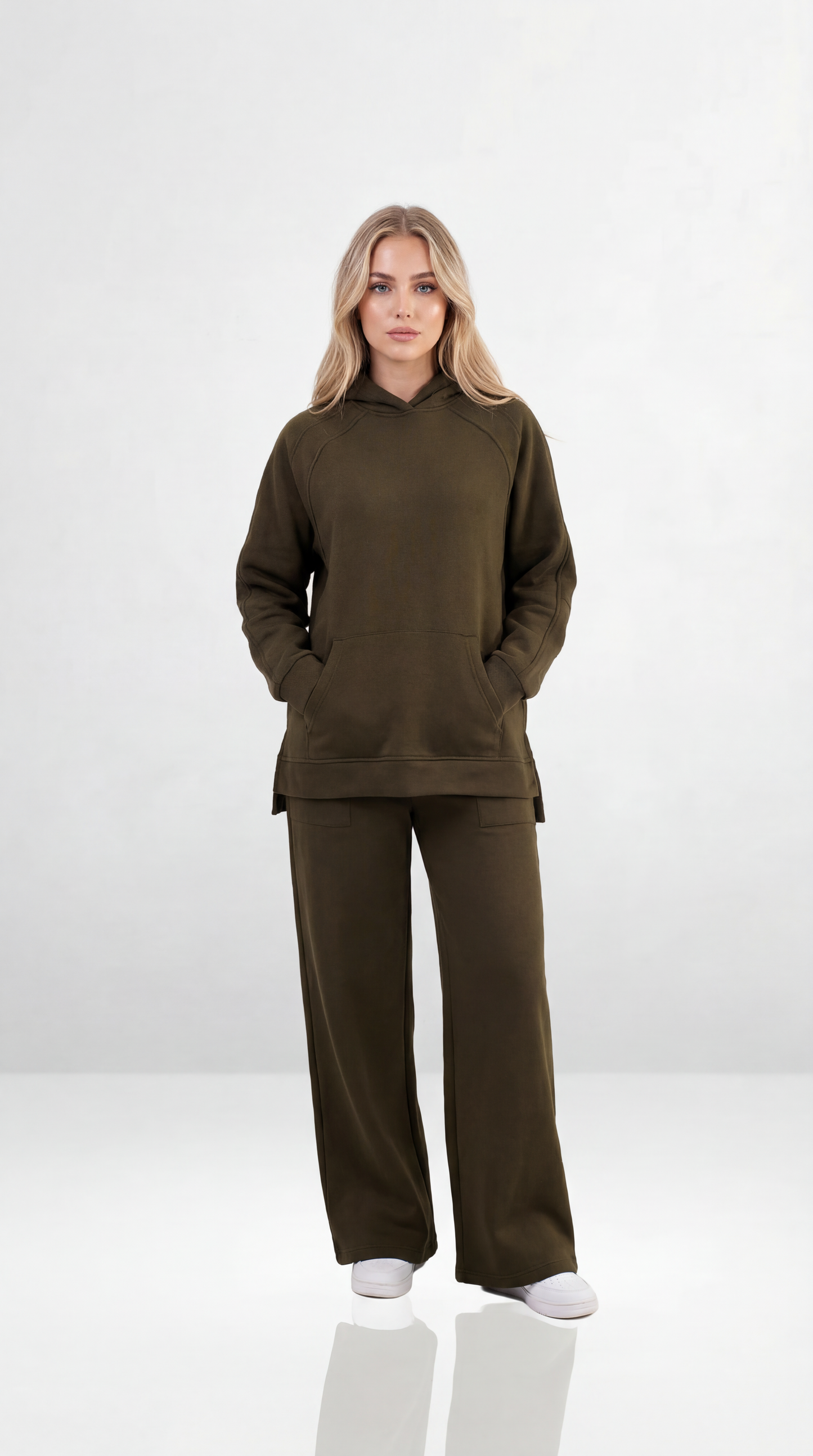 Essential Hoodie Set – Dark Olive