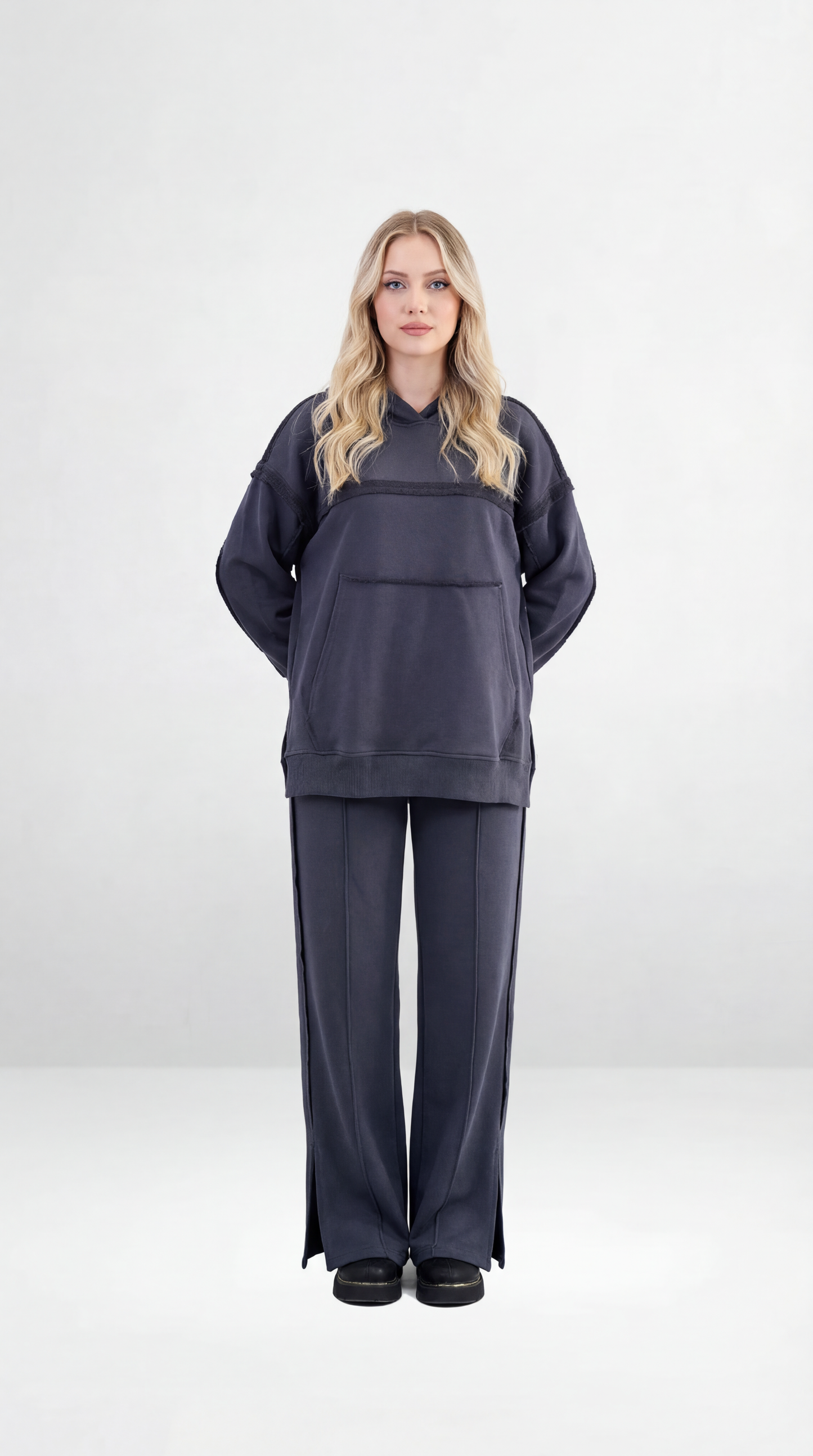 Oversized Hoodie Set – Dark Grey