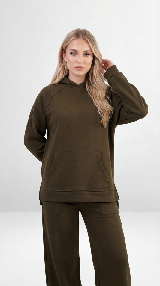 Essential Hoodie Set – Dark Olive
