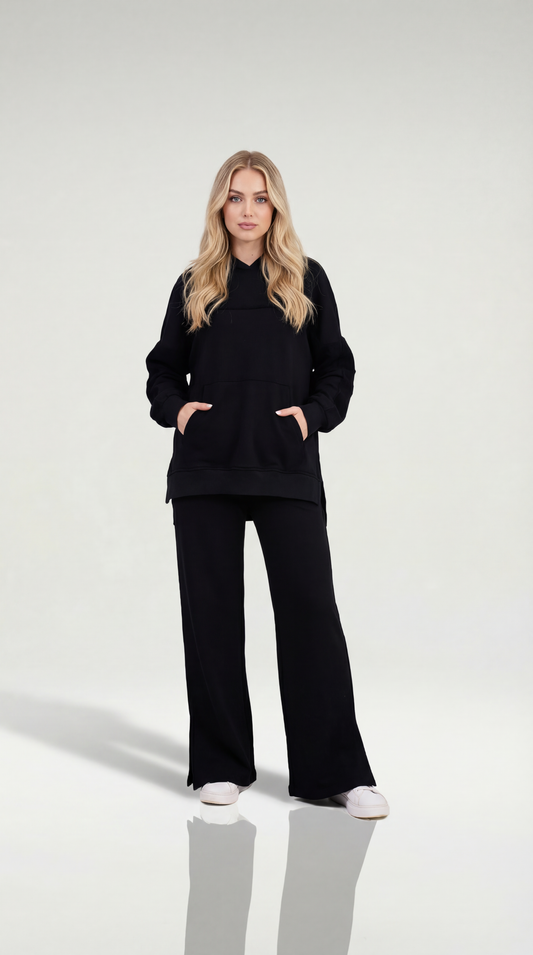 Oversized Hoodie Set – Black