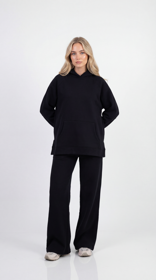 Essential Hoodie Set – Black