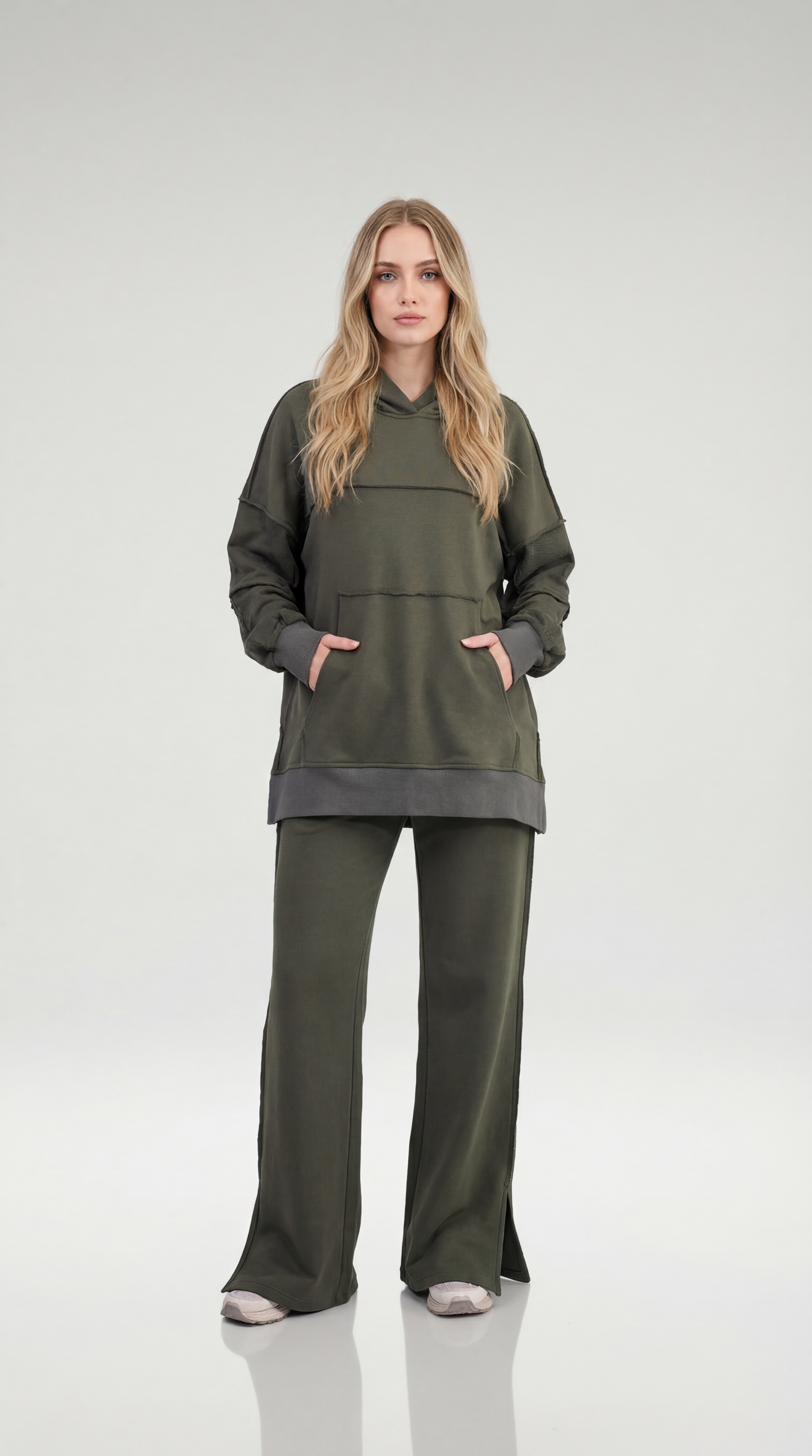 Oversized Hoodie Set – Olive