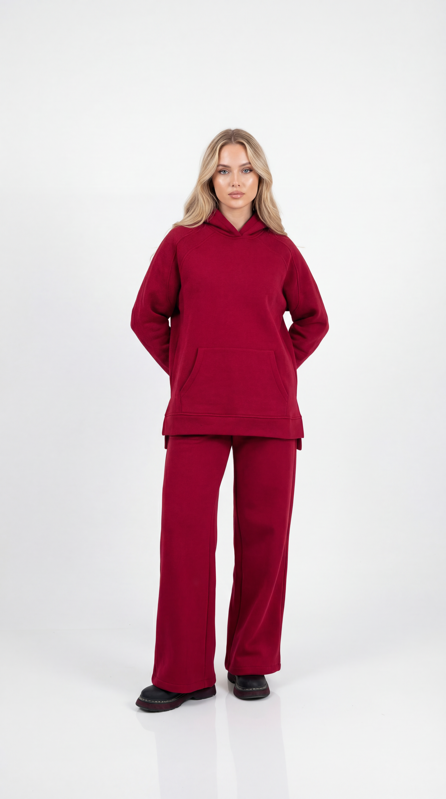 Essential Hoodie Set – Burgundy
