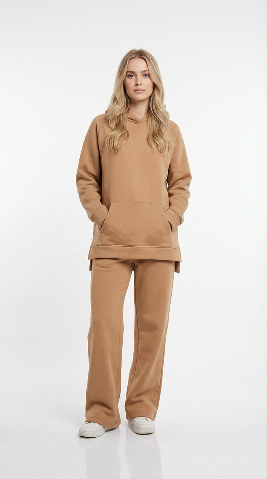 Essential Hoodie Set – Beige
